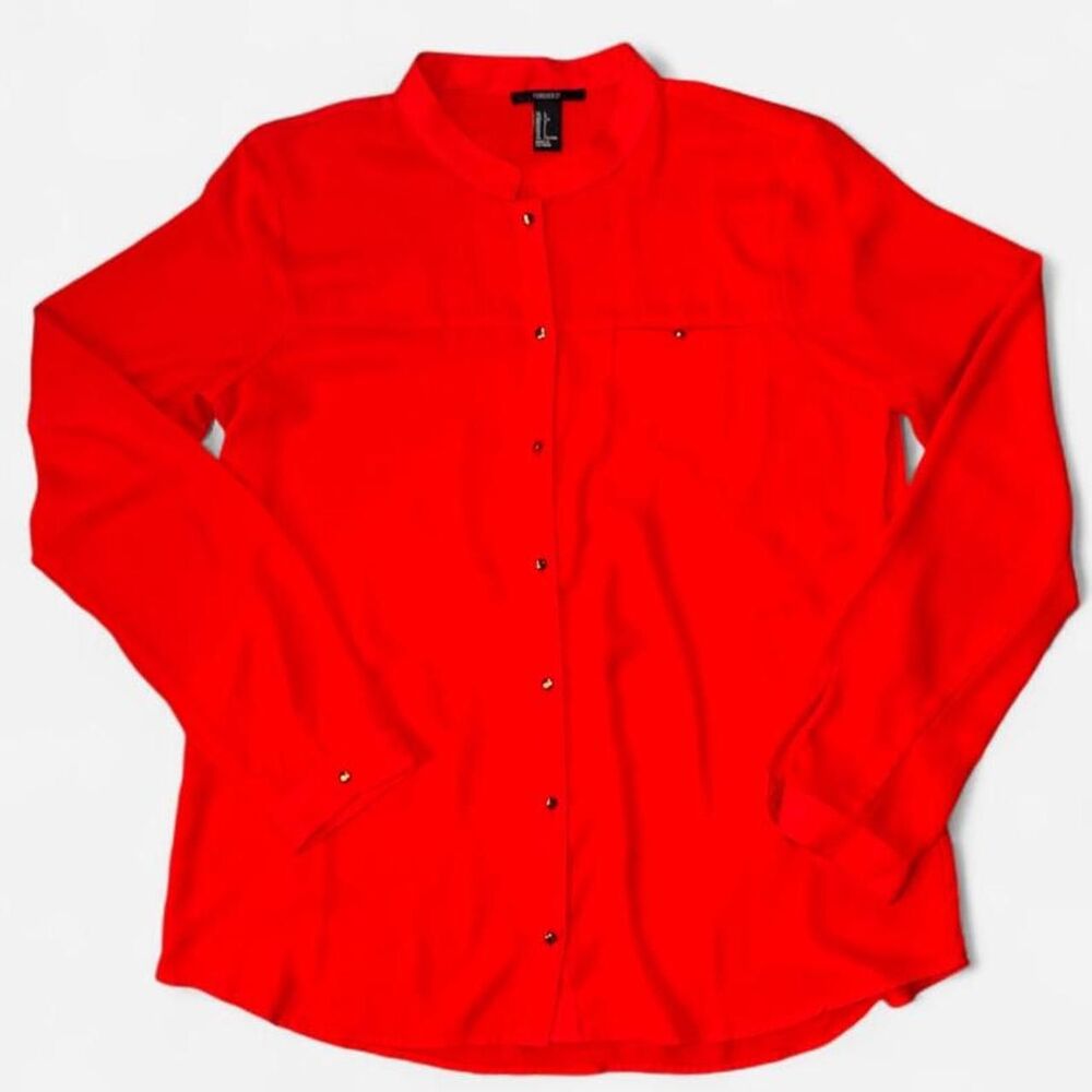 Forever-21 Women's Red Blouse